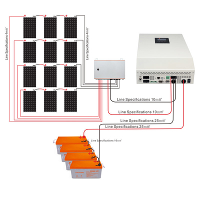 5000w weg Gitter-von den Wohnsolarenergie-Systemen komplettes 5kw