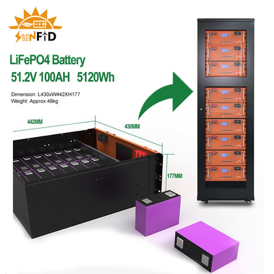 Batterie-Speicher 10kwh 400ah für Sonnenkollektor-Speicher-System der Hauptsonnensystem-Lifepo4 300ah
