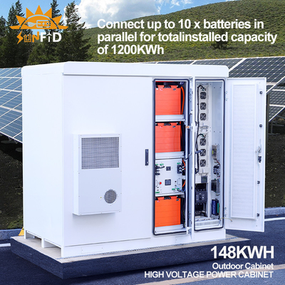 Handelssolarbatterie-Speicher-Systeme 96V 148KWH 384V 192V