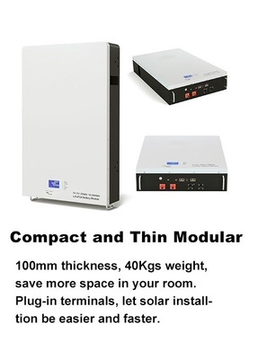 Lithium-Batterie 48V 100ah 5KWh LiFePO4 Powerwall an der Wand befestigt