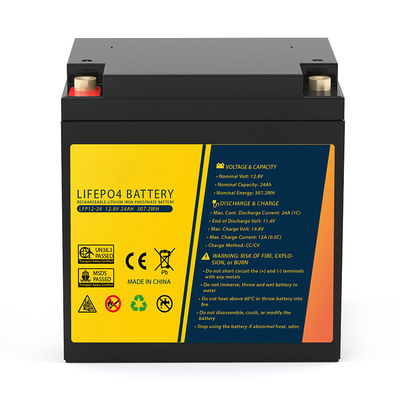 Lithium Ion Battery Replacement 12.8V 24Ah Lifepo4 für UPS-Solarelektro-mobil-elektrische Rollstühle