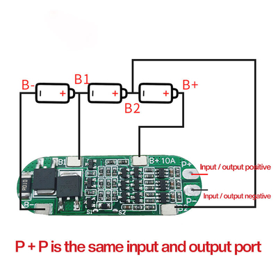 Lithium-Batterie Bms 3s 12V 10amp 11.1V Lifeo4 Pylontech 18650