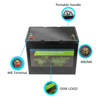 Lithium-Batterie 100Ah Lifepo4 Bluetooth 12.8V Campervan optional