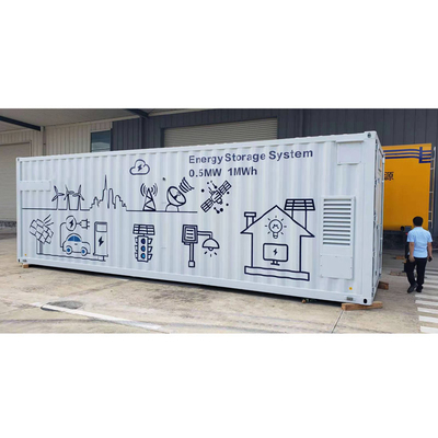 0.5MW auf Gitter weg dem Behälter Lifepo4 IP65 von des Gitter-Sonnensystem-1MWH ESS im Freien